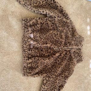 Cheetah zip up jacket